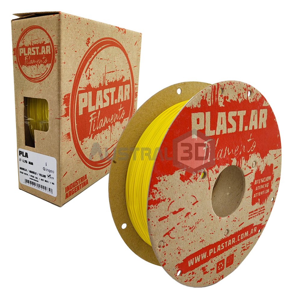 Filamento 3d Plast.ar Pla 1kg AMARILLO