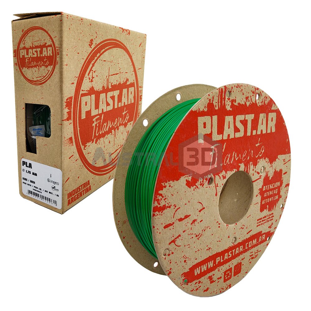 Filamento 3d Plast.ar Pla 1kg VERDE