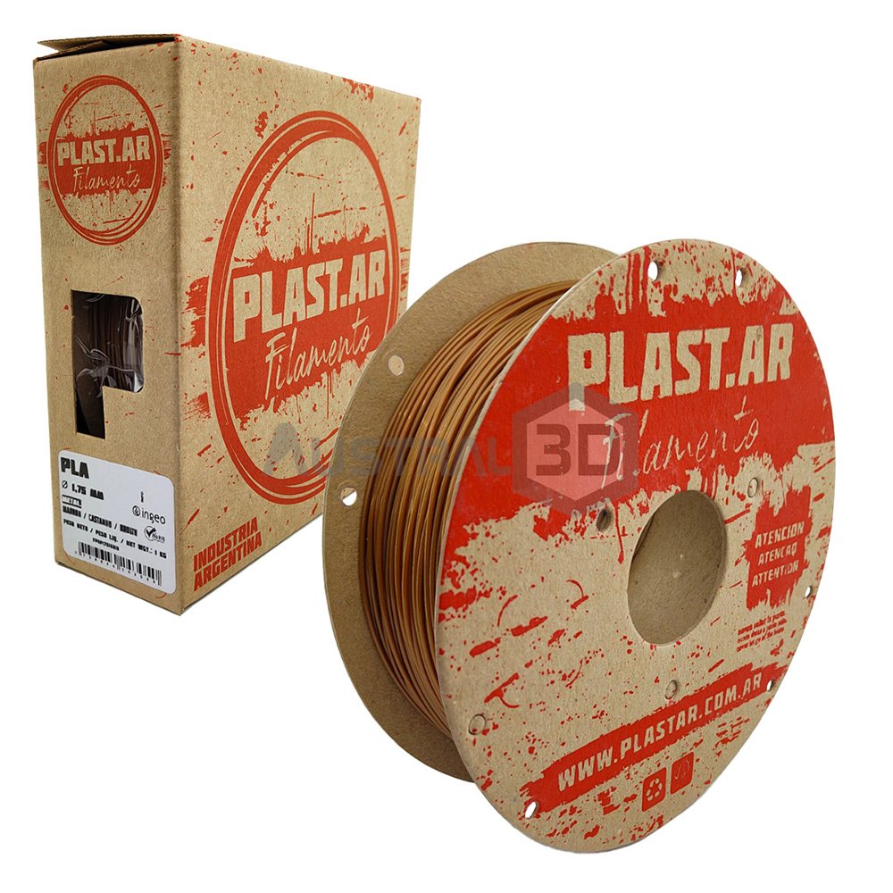 Filamento 3d Plast.ar Pla 1kg MARRON Metalizado