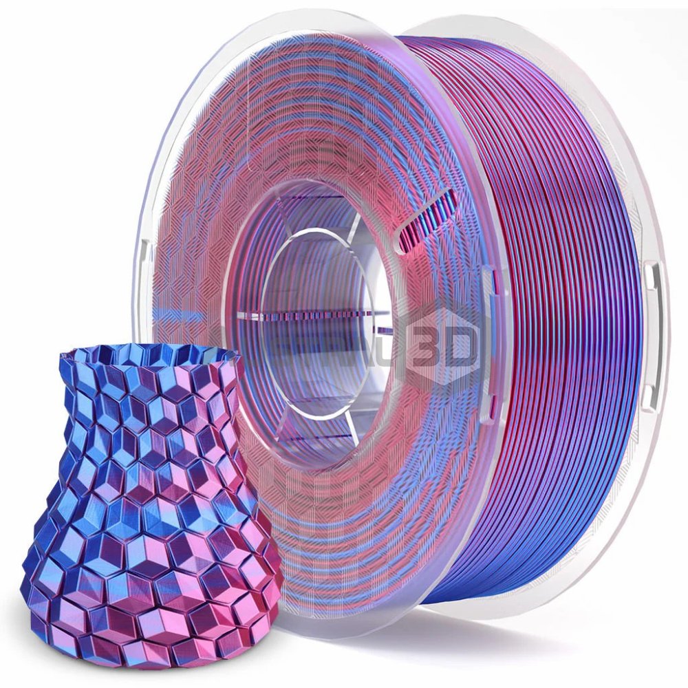 Filamento 3D ELEGOO PLA SILK 1.75mm 1kg AZUL PURPURA