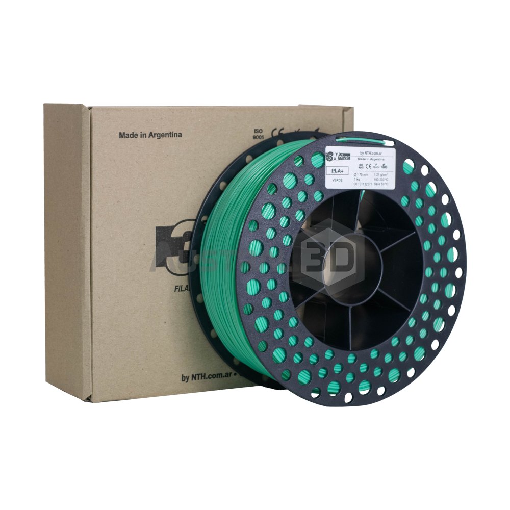 Filamento 3d 3NMAX Pla+ 1.75mm 1kg VERDE MEDICO