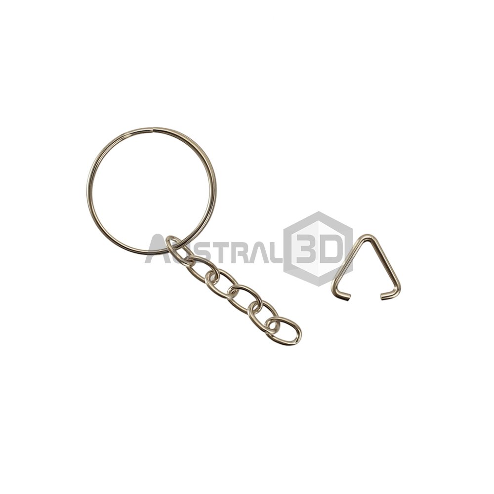 Argollas Llavero Sin Fin + Cadena + Argolla Unión X 10