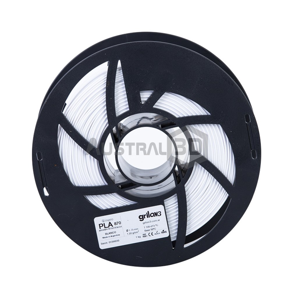 Filamento Grilon3 PLA 870 Ingeo 1,75mm 1kg BLANCO