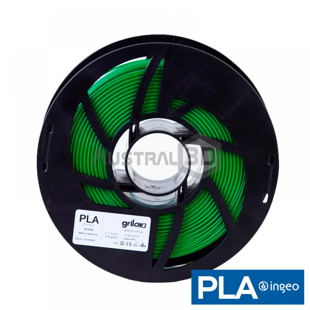 Filamento Grilon3 PLA 1.75mm VERDE 1kg