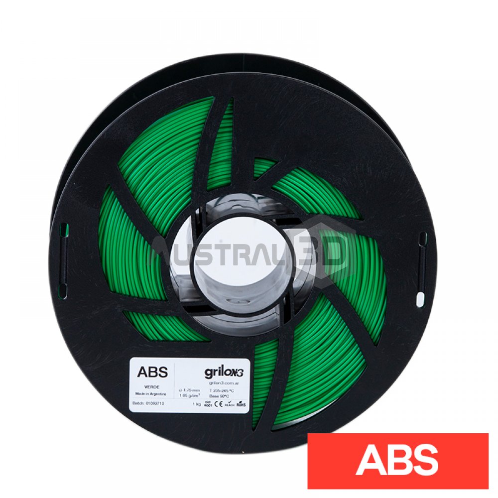 Filamento Grilon3 ABS 1,75mm 1kg VERDE