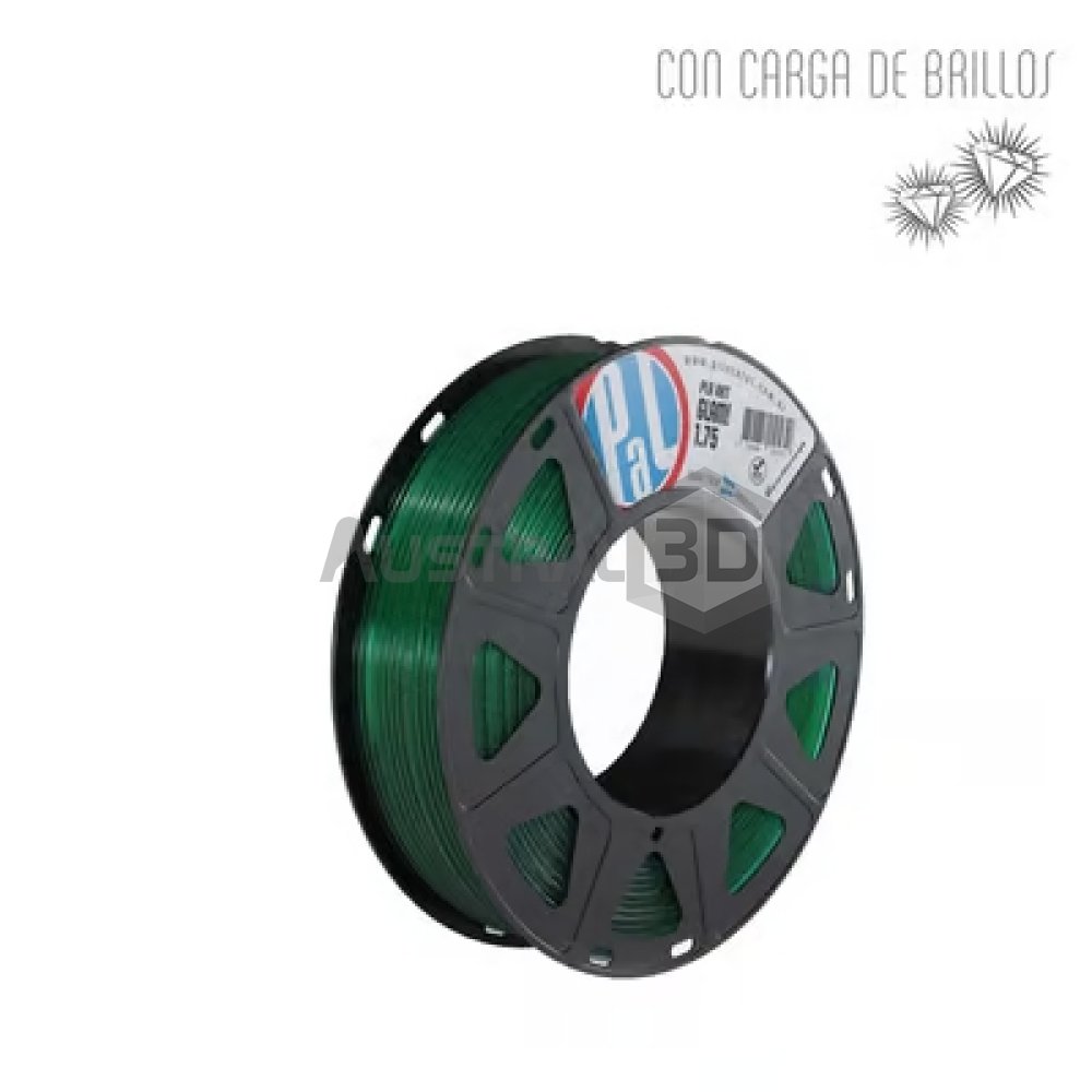 Filamento 3D Printalot 1.75mm 250g PLA GLAM VERDE