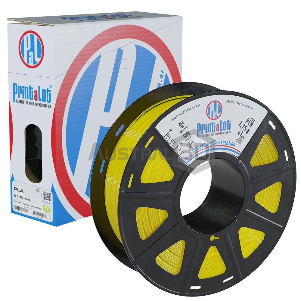 Filamento 3D Printalot 1.75mm 1kg PLA AMARILLO TRANSLUCIDO