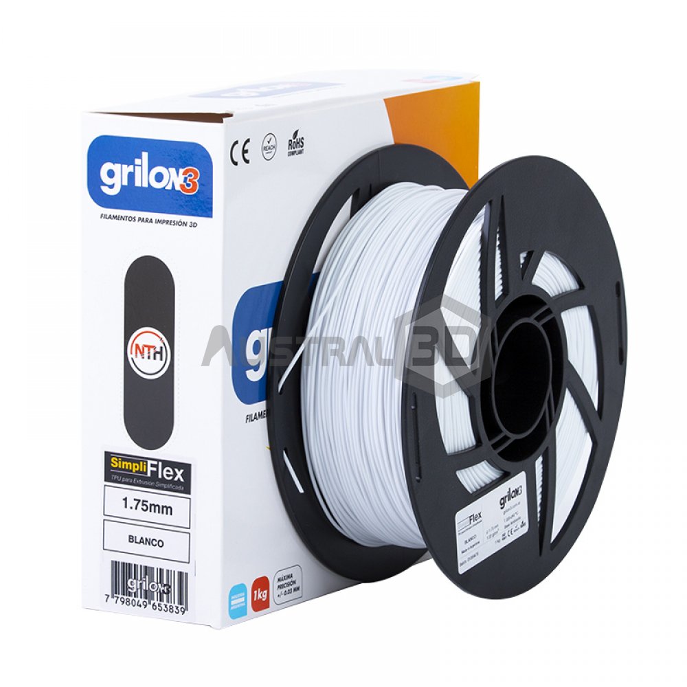 Filamento Grilon3 SimpliFLEX 1.75mm BLANCO 1kg