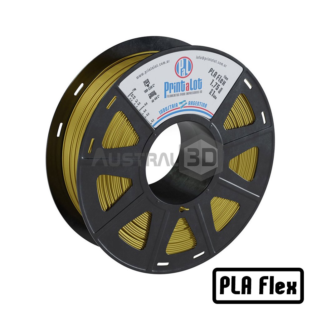 Filamento 3D Printalot 1.75mm 1kg PLA FLEX ORO