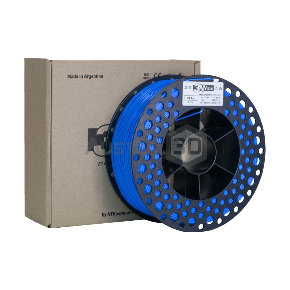 Filamento 3d 3NMAX Pla+ 1.75mm 1kg AZUL