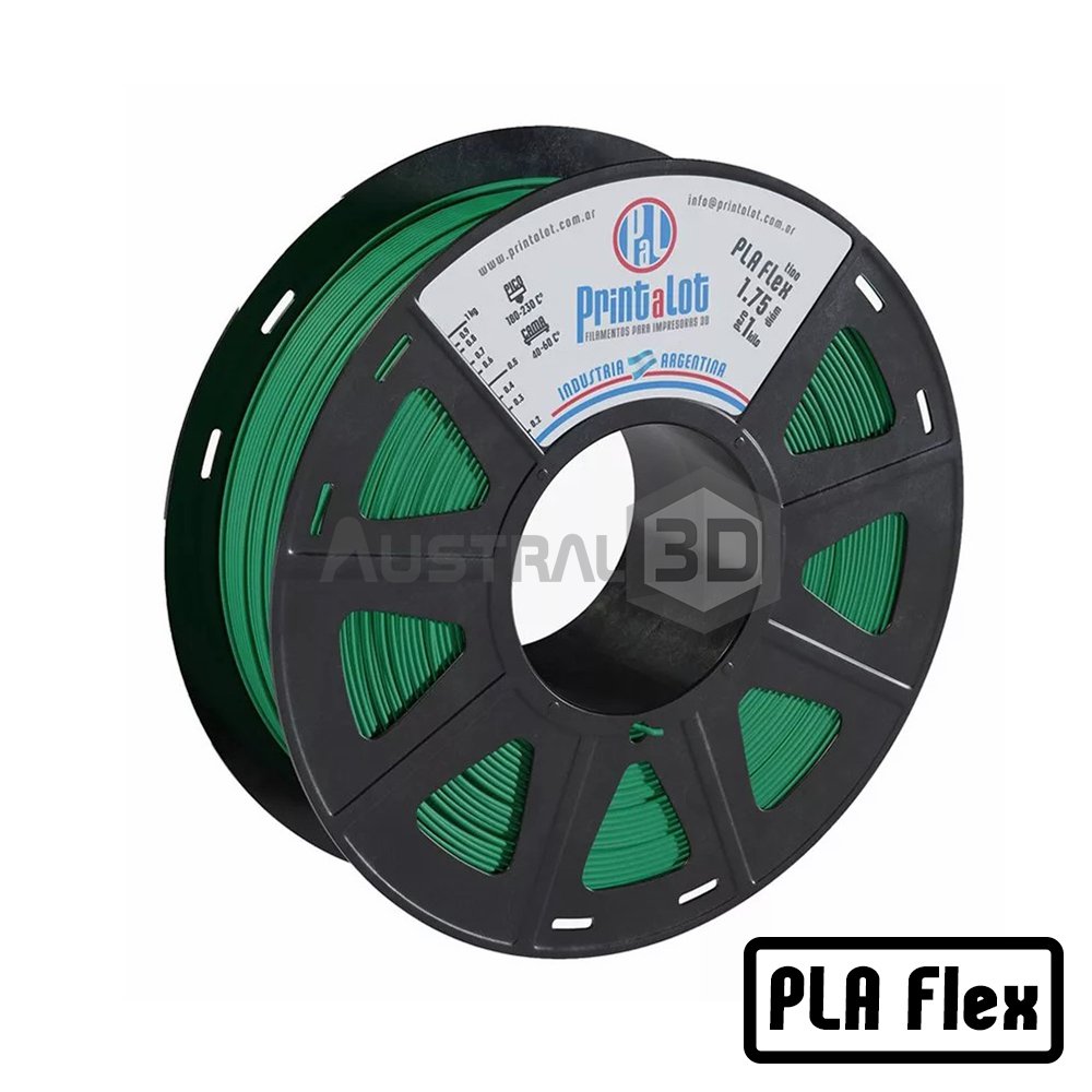 Filamento 3D Printalot 1.75mm 1kg PLA FLEX VERDE