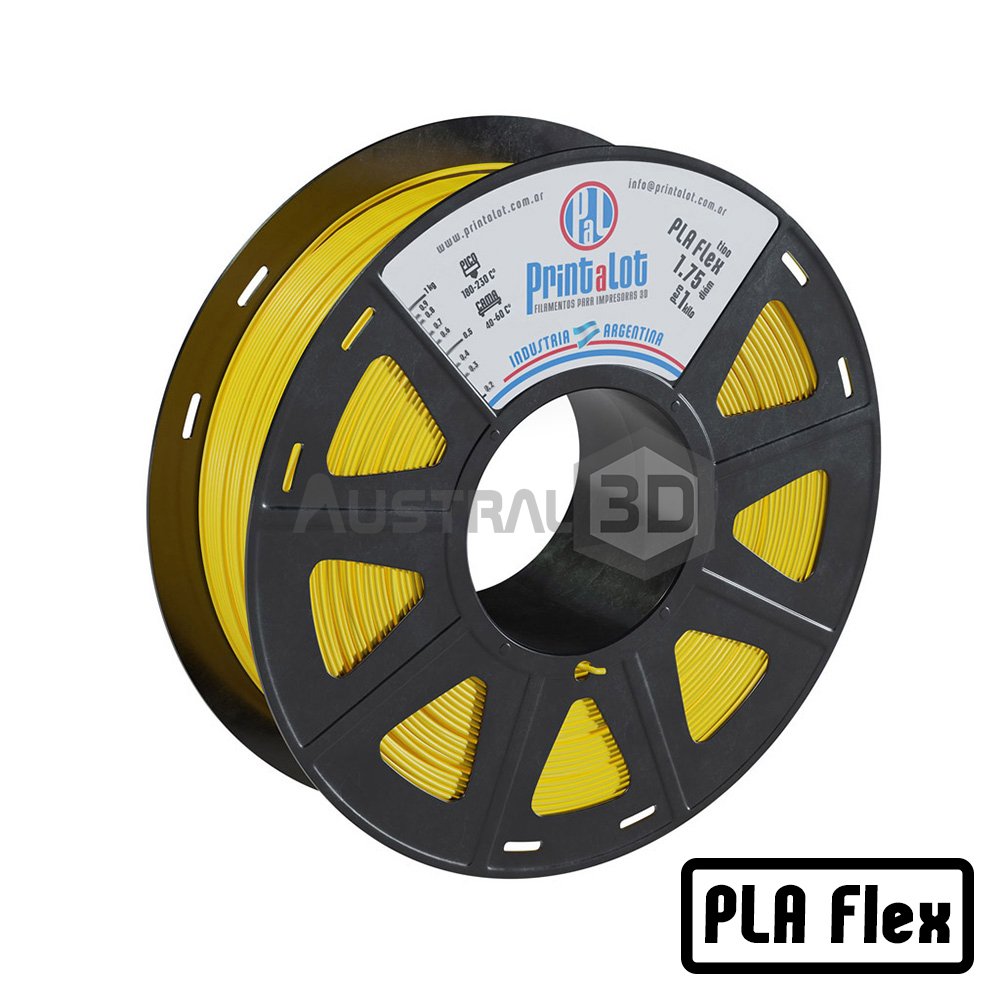 Filamento 3D Printalot 1.75mm 1kg PLA FLEX AMARILLO