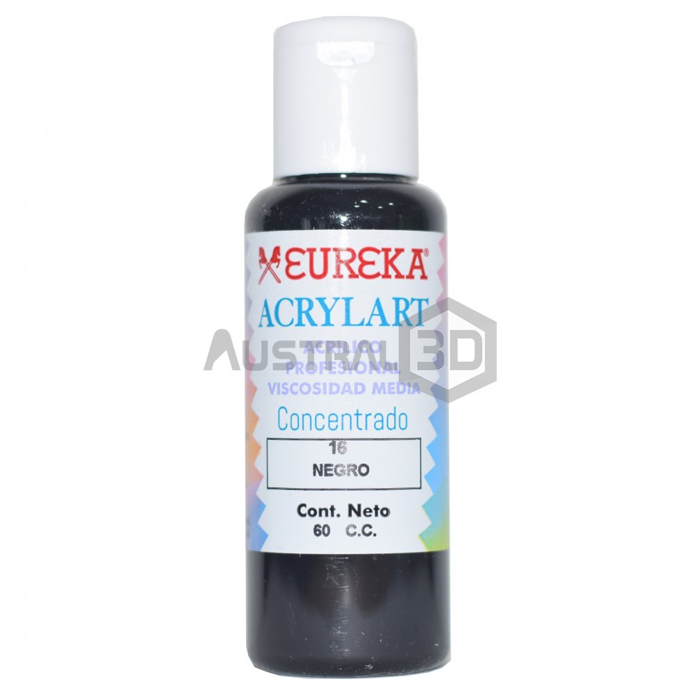 Acrílico Eureka 60cc Negro