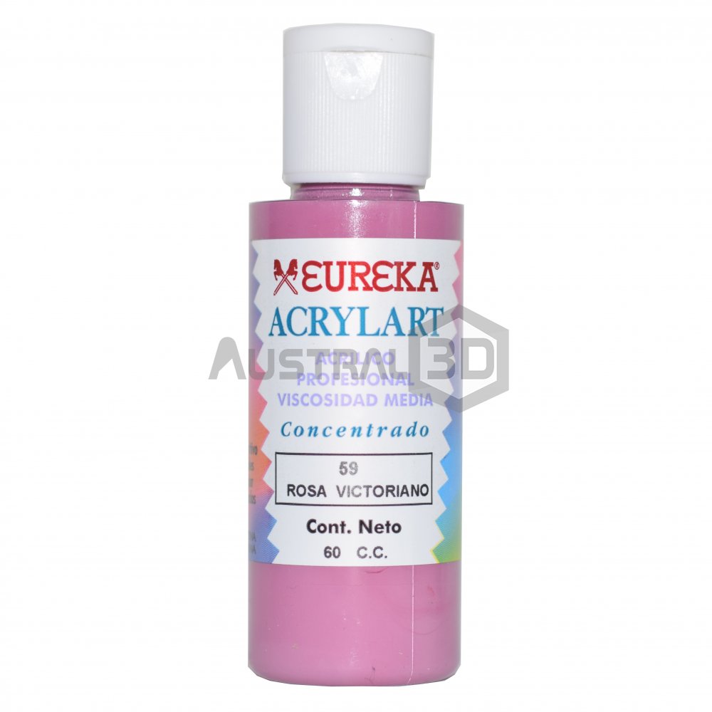 Acrílico Eureka 60cc Rosa Victoriano
