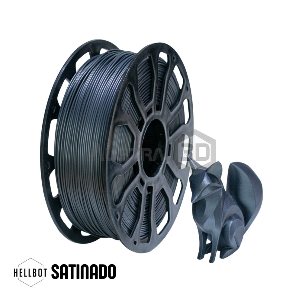 Filamento 3D ECOFILA LOCK PLA SATINADO 1.75 Hellbot 1kg NEGRO CARBON