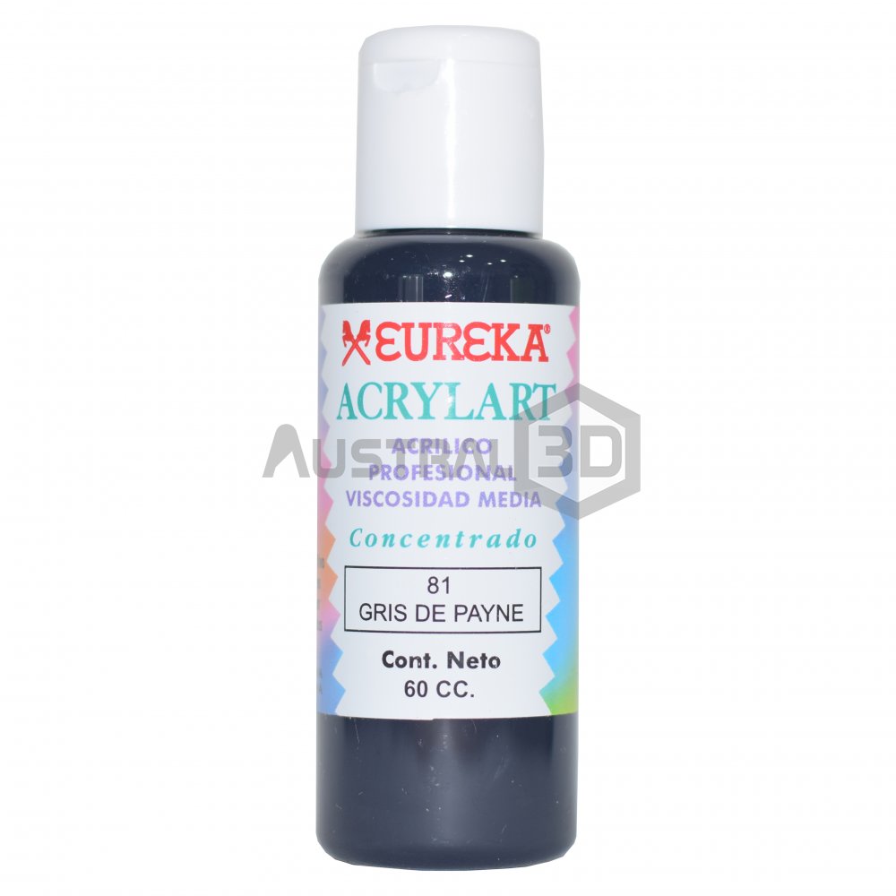 Acrílico Eureka 60cc Gris de Payne