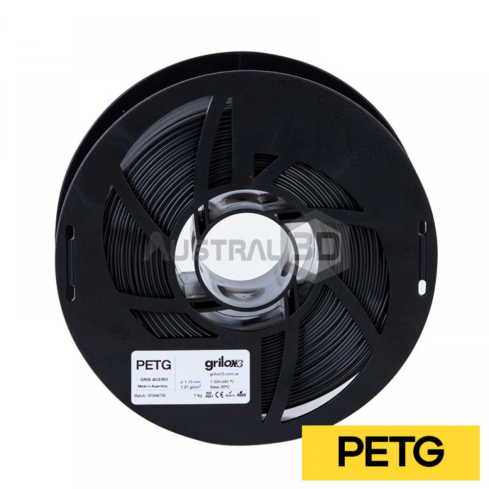 Filamento Grilon3 PETG 1,75mm 1kg GRIS ACERO