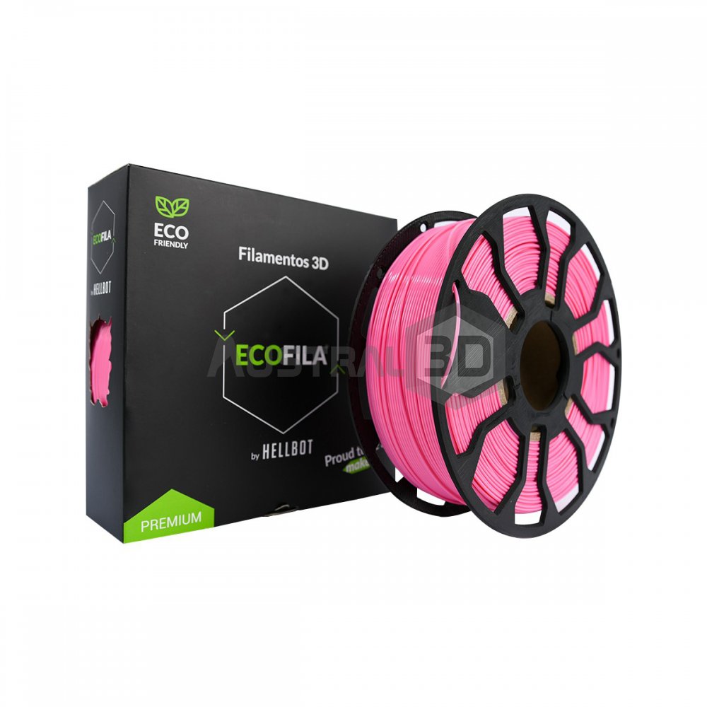 Filamento 3D ECOFILA PLA 1.75 Hellbot 1kg ROSA