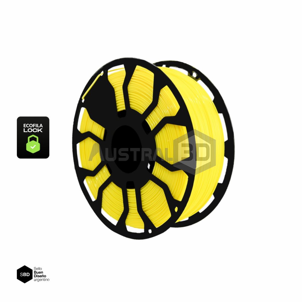 Filamento 3D ECOFILA LOCK PLA 1.75 Hellbot AMARILLO