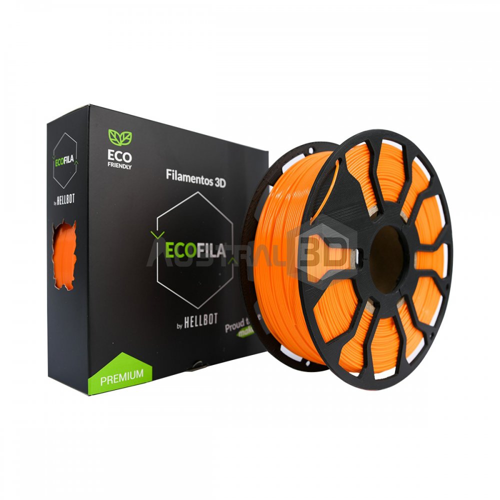 Filamento 3D ECOFILA PLA 1.75 Hellbot 1kg NARANJA