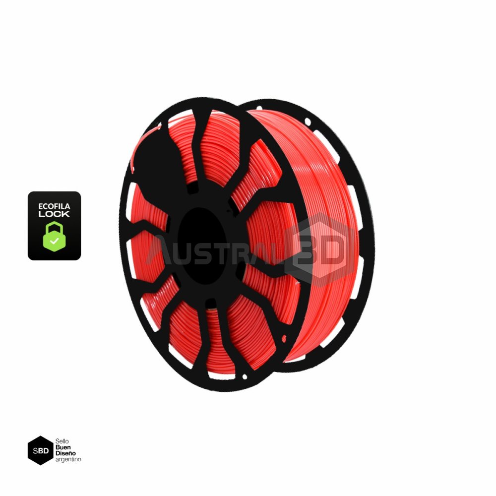 Filamento 3D ECOFILA LOCK PLA 1.75 Hellbot 1kg ROJO