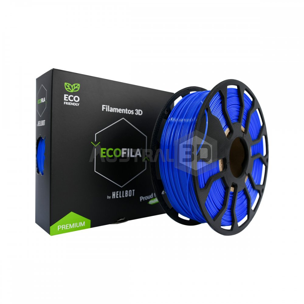 Filamento 3D ECOFILA PLA 1.75 Hellbot 1kg AZUL