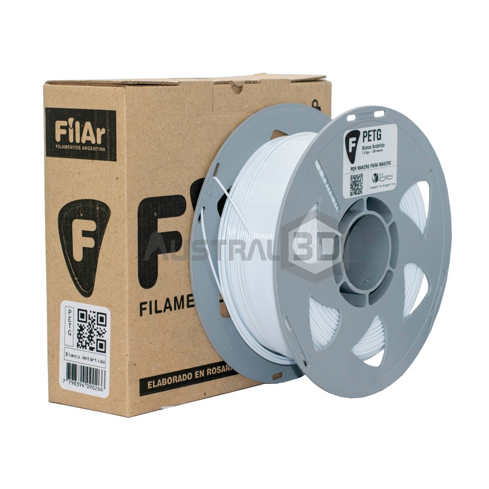 Filamento 3D PETG Filar 1.75Mm 1Kg BLANCO ANTARTIDA