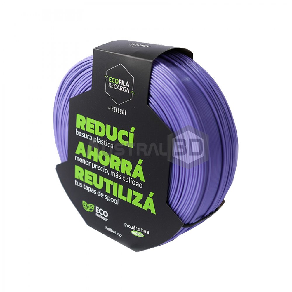 Filamento 3D RECARGA PLA 1.75 Hellbot 1kg VIOLETA