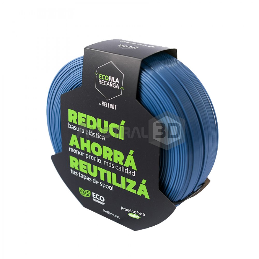 Filamento 3D RECARGA PLA 1.75 Hellbot 1kg COBALTO