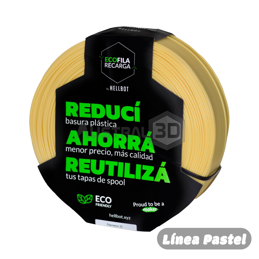 Filamento 3D RECARGA PLA 1.75 Hellbot 1kg ARENA PASTEL