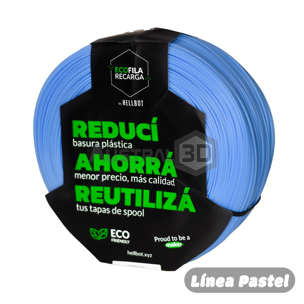 Filamento 3D RECARGA PLA 1.75 Hellbot 1kg INDIGO PASTEL