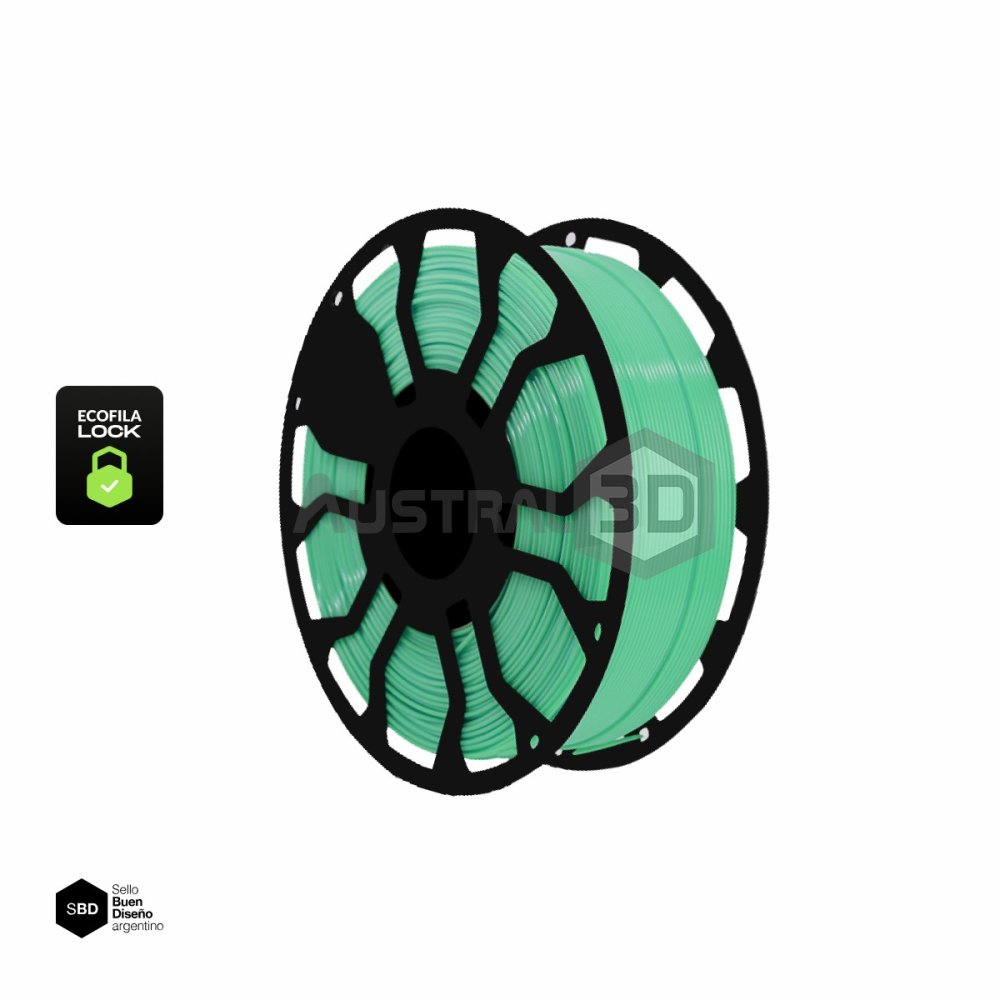 Filamento 3D ECOFILA LOCK PLA 1.75 Hellbot MENTA PASTEL