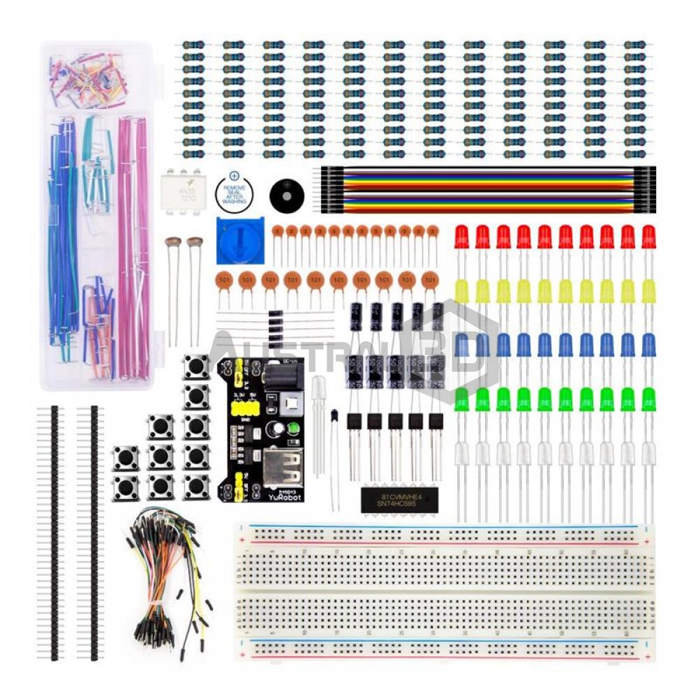 Kit Completo Componentes Electronicos Arduino Proto Cables
