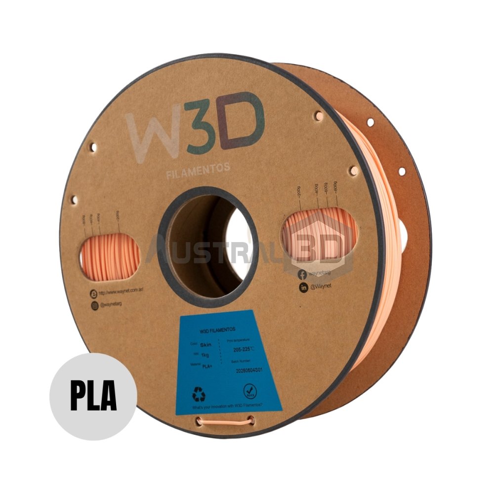 Filamento PLA+ W3D 1kg PIEL